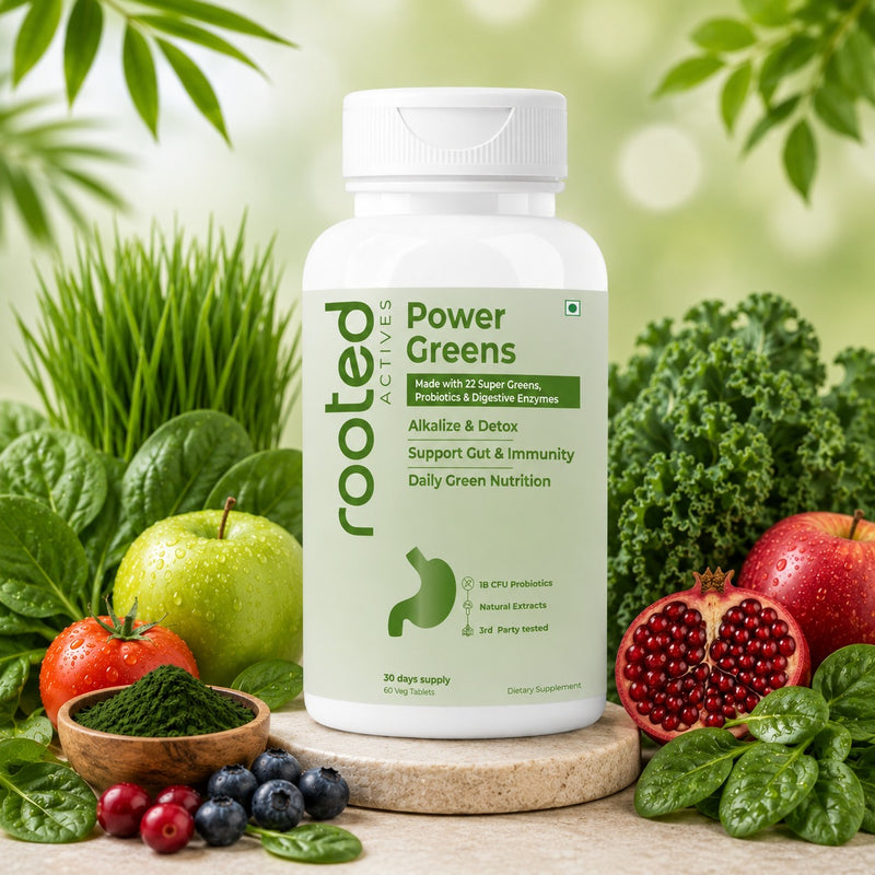Rooted Actives Power Greens Tablets