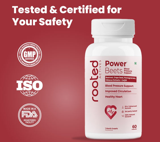 Power Beets BP Support – Beetroot & CoQ10 Formula for Balanced Blood Pressure