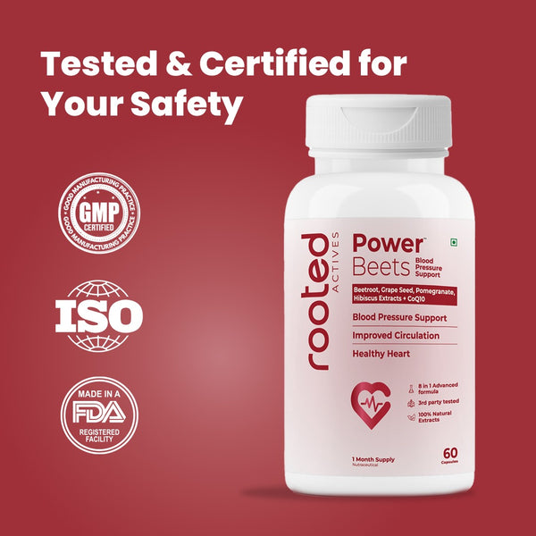 Power Beets BP Support – Beetroot & CoQ10 Formula for Balanced Blood Pressure
