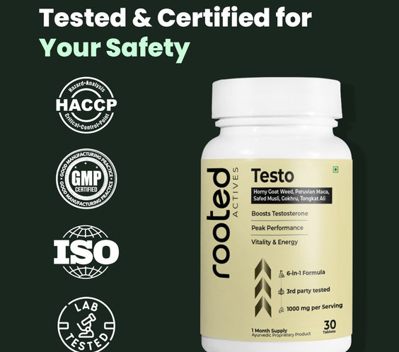 Testo - Natural Testosterone Support with Maca, Tongkat Ali & Horny Goat Weed | Boost Energy & Stamina