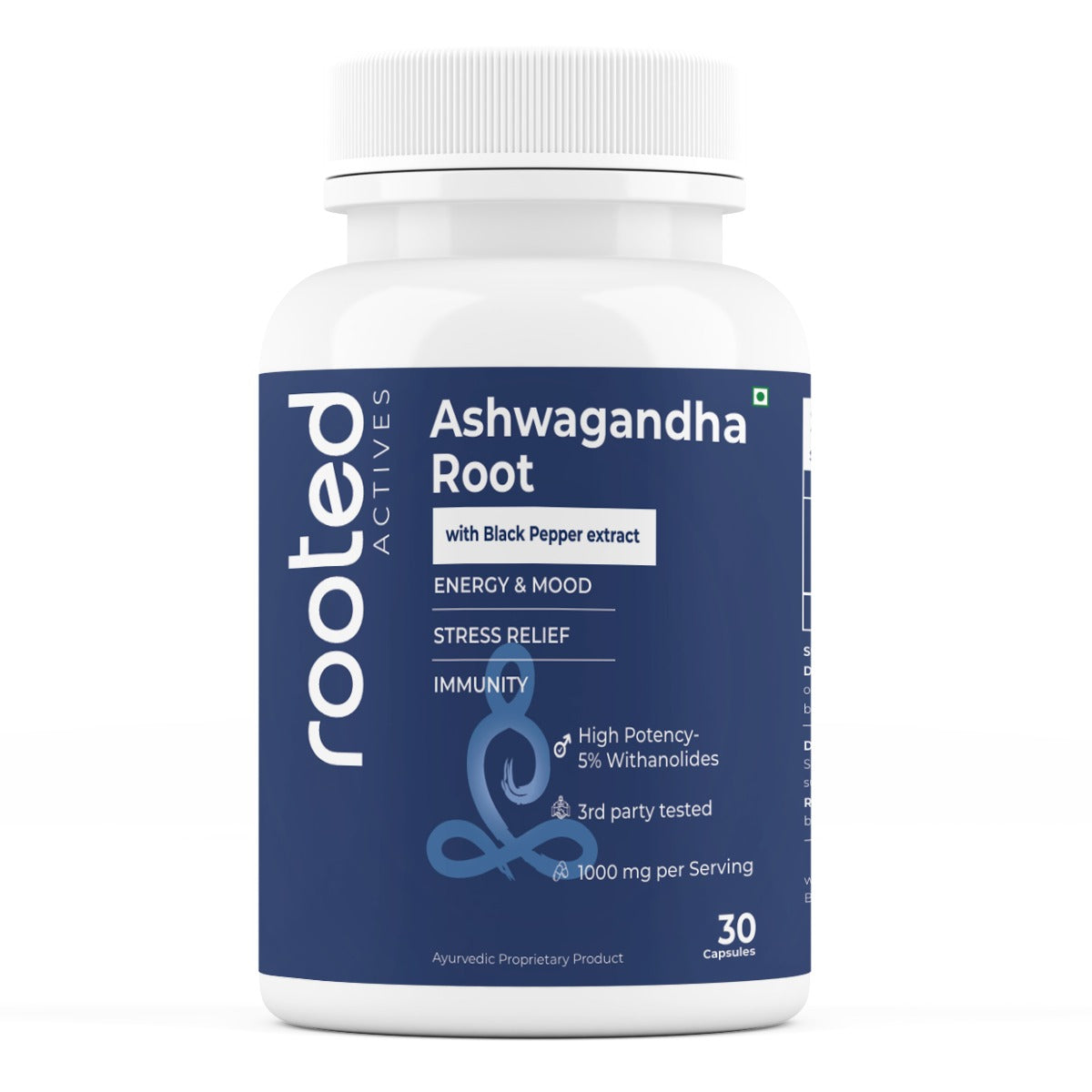 🎁 Pure Ashwagandha with black pepper extract capsules for Stress, Sleep & Mood Balance