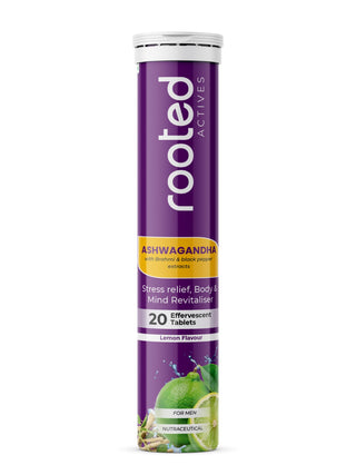 Ashwagandha Effervescent Tablets with Brahmi & Black Pepper | Stress & Daily Wellness Support | Lemon Flavour | 20 Tablets