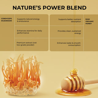 Rooted Actives Pure Shilajit Honey Sticks with Cordyceps Mushroom | 30 Sticks