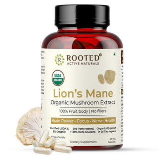 Organic Lions Mane mushroom extract capsules