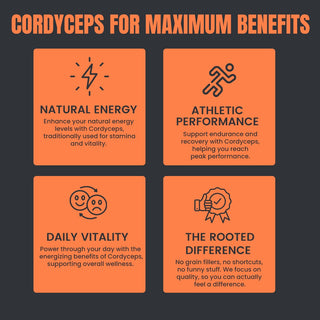 Organic Cordyceps Militaris Capsules Natural Stamina, Energy & Endurance Booster
