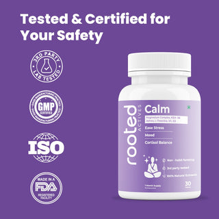 Calm Tablets | Stress Relief & Mood Support with KSM-66 Ashwagandha,  L-Theanine and Magnesium Glycinate