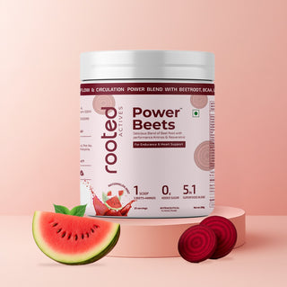 Power Beets | Organic Beetroot Powder with L-Arginine, L-Carnitine, BCAA & Resveratrol | Heart, Endurance & Nitric Oxide Support (Watermelon Mint)