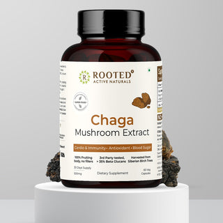 Siberian Chaga Mushroom Capsules for Immunity, Antioxidant Support & Daily Vitality