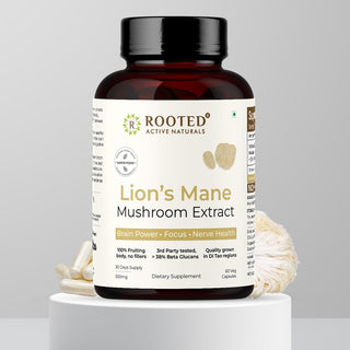 Lion’s Mane Mushroom Capsules – Natural Nootropic for Focus, Clarity & Wellness Support | 60 Caps