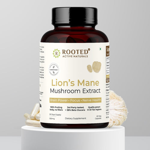 Lion’s Mane Mushroom Capsules – Natural Nootropic for Focus, Clarity & Wellness Support | 60 Caps