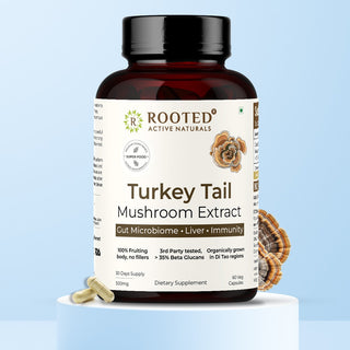 Turkey Tail Mushroom Extract Capsules for Immunity, Gut Health & Cellular Support