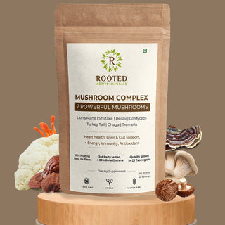 7 Mushroom Complex Powder for Heart, Liver, Gut, Energy & Immunity