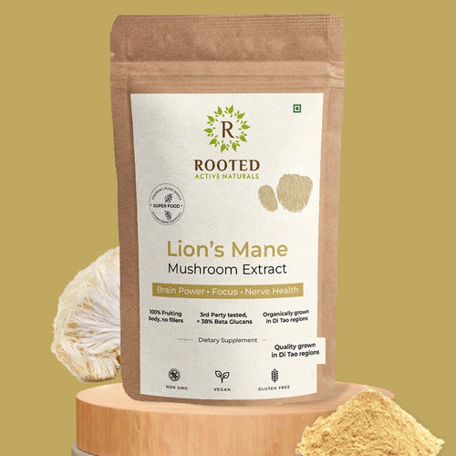 Lions Mane mushroom Extract (60 g) | Memory, Focus, Brain Powder & Nerve Health, 38% Beta Glucans