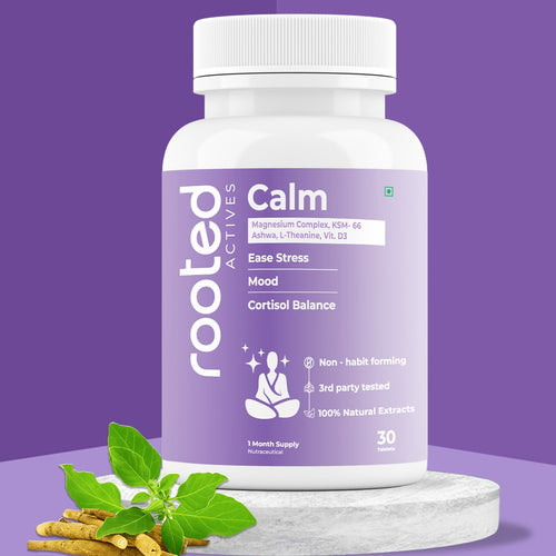 Calm Tablets | Stress Relief & Mood Support with KSM-66 Ashwagandha,  L-Theanine and Magnesium Glycinate