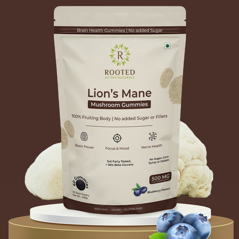 Lion’s Mane Mushroom Gummies Sugar-Free Brain Boost for Focus, Memory & Clarity