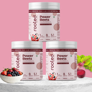 Rooted Active's Power Beets Powder 250g | (Pack of 3)
