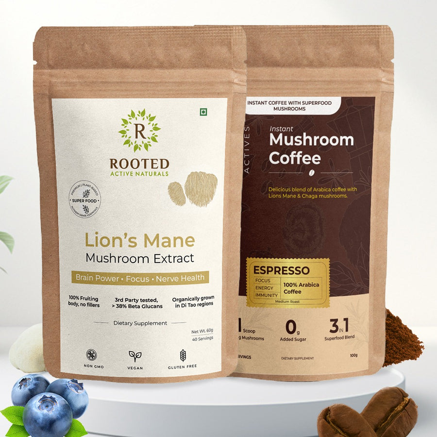 Lion’s Mane Powder x Wellness Mushroom Coffee for Focus & Calm Energy