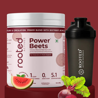 Power Beets - Beetroot + Amino's Drink mix for natural energy & heart health (Zero Sugar, Watermelon Mint)