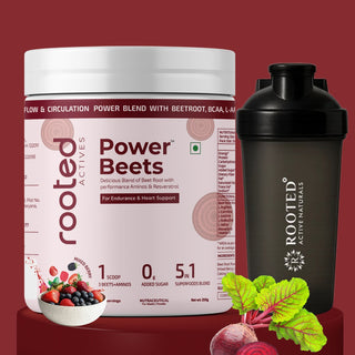 Power Beets - Beetroot + Amino's Drink mix for natural energy & heart health (Zero Sugar, Mixed Berry Flavor)