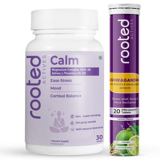 Calm Tablets | Stress Relief & Mood Support with KSM-66 Ashwagandha, L-Theanine and Magnesium Glycinate