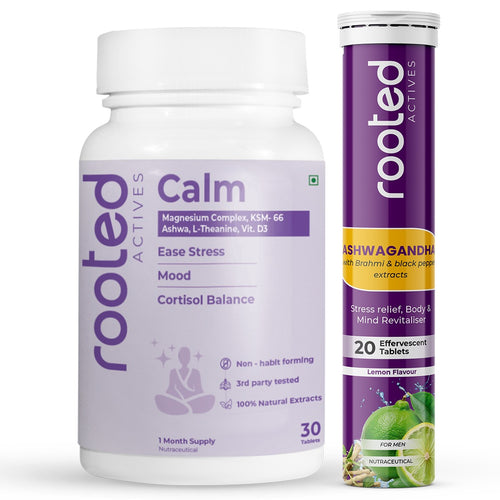 Calm Tablets | Stress Relief & Mood Support with KSM-66 Ashwagandha, L-Theanine and Magnesium Glycinate
