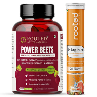 Power Beets - Beetroot + Amino's Capsules for natual energy & heart health ( 60 Veg Capsules)