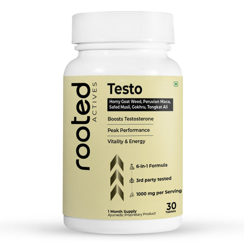 Testo - Natural Testosterone Support with Peruvian Maca, Tongkat Ali & Horny Goat Weed | Boost Energy & Stamina