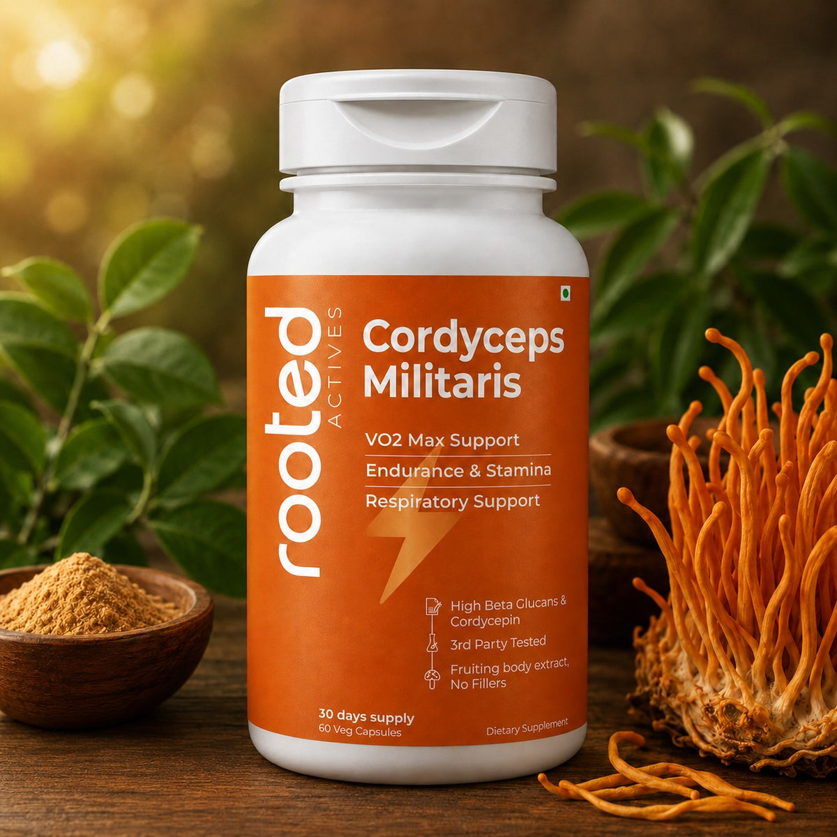 Rooted Actives Cordyceps Capsules