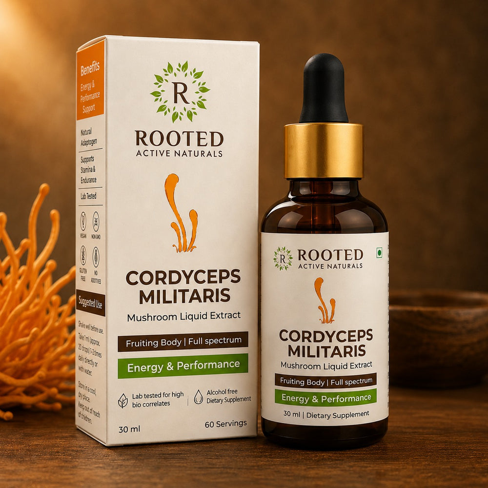 Rooted Actives Organic Cordyceps Militaris Mushroom Liquid Extract