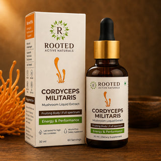 Rooted Actives Organic Cordyceps Militaris Mushroom Liquid Extract