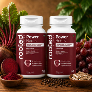 Rooted Actives Power Beets Capsules (Pack of Two )