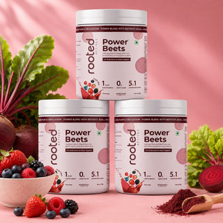 Rooted Active's Power Beets Powder 250g | (Pack of 3)