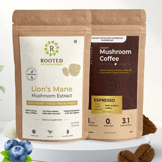 lions mane powder mushroom coffee combo