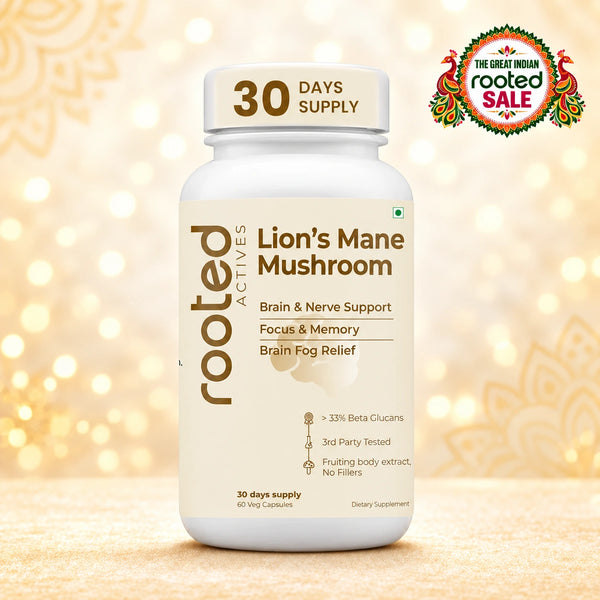 Rooted Actives Lion's Mane Mushroom 60 Capsules