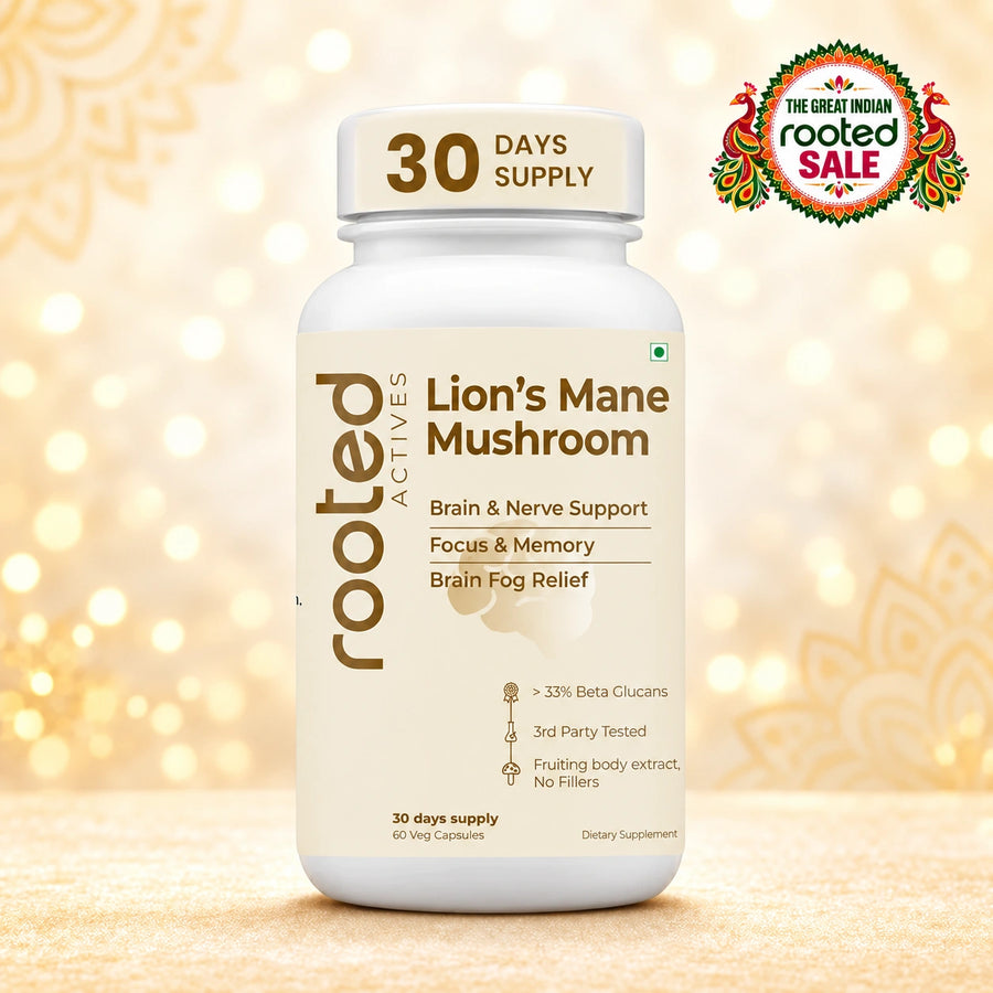Rooted Actives Lion's Mane Mushroom 60 Capsules