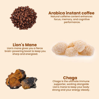 Rooted Actives Mushroom Coffee | Lion's Mane & Chaga Arabica Blend (Buy 1 Get 1 Free)