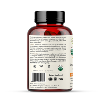 USDA Organic Tremella Mushroom Extract Capsules