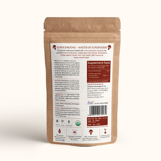 USDA Organic Reishi Mushroom Extract Powder, > 30% Beta Glucans